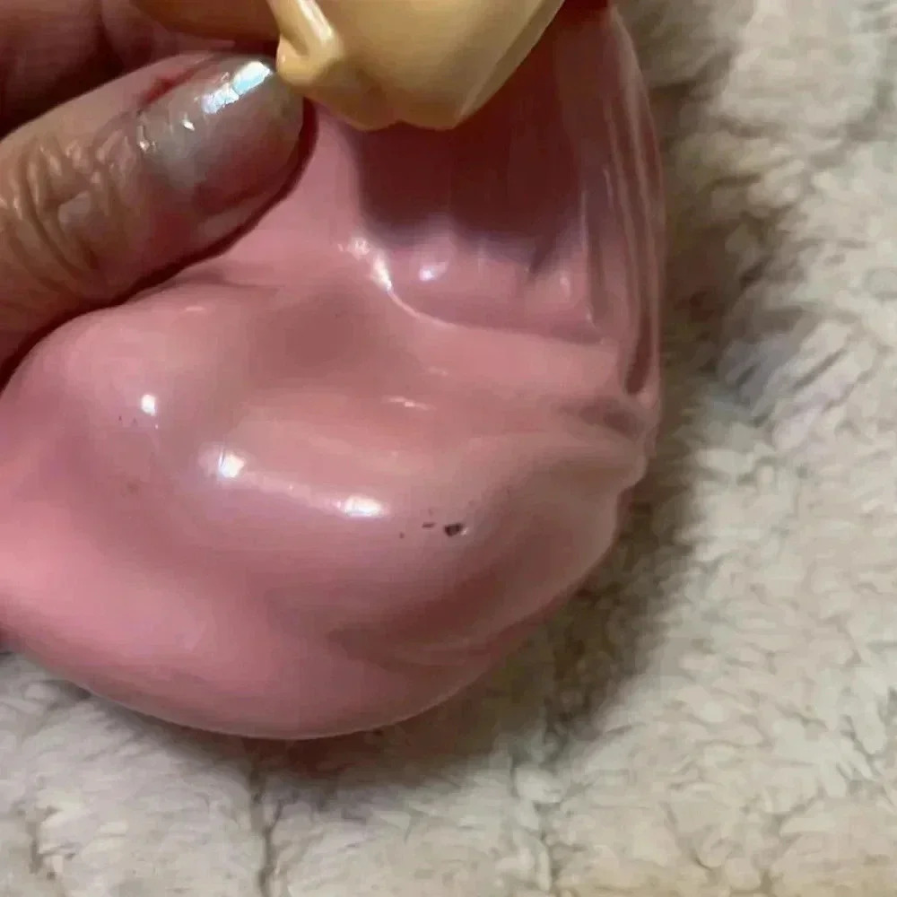 Vintage AVON Dear Friends Cologne Perfume Bottle Pink Girl with Cat Empty - Picture 5 of 5